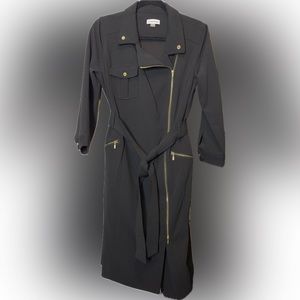 Calvin Klein Black Zipper Detail Stretch Ladies Dress Size 14